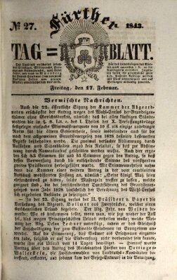 Fürther Tagblatt Freitag 17. Februar 1843