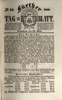 Fürther Tagblatt Samstag 18. März 1843