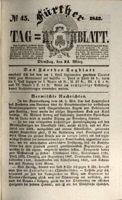 Fürther Tagblatt Dienstag 21. März 1843