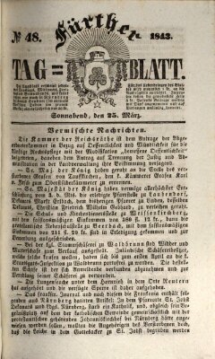 Fürther Tagblatt Samstag 25. März 1843