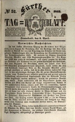 Fürther Tagblatt Samstag 1. April 1843