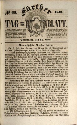 Fürther Tagblatt Samstag 15. April 1843