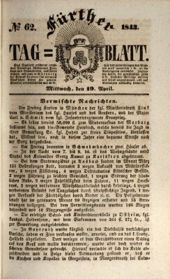 Fürther Tagblatt Mittwoch 19. April 1843