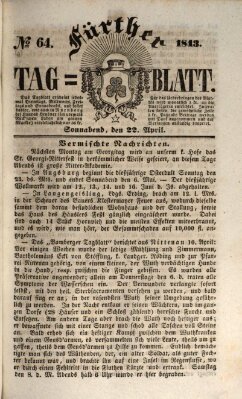 Fürther Tagblatt Samstag 22. April 1843