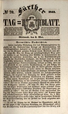 Fürther Tagblatt Mittwoch 3. Mai 1843