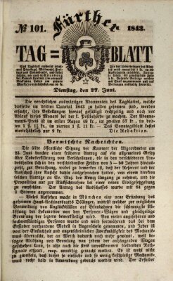 Fürther Tagblatt Dienstag 27. Juni 1843