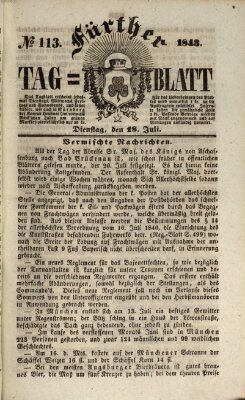 Fürther Tagblatt Dienstag 18. Juli 1843