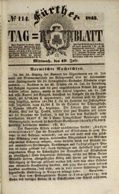 Fürther Tagblatt Mittwoch 19. Juli 1843