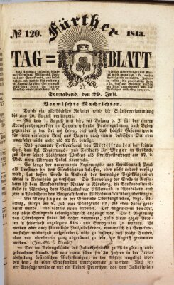 Fürther Tagblatt Samstag 29. Juli 1843