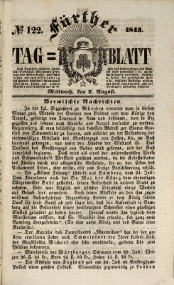 Fürther Tagblatt Mittwoch 2. August 1843