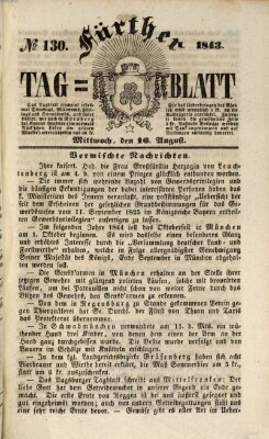 Fürther Tagblatt Mittwoch 16. August 1843