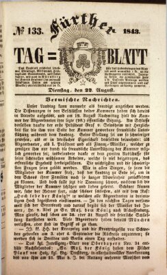 Fürther Tagblatt Dienstag 22. August 1843