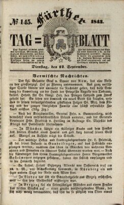 Fürther Tagblatt Dienstag 12. September 1843