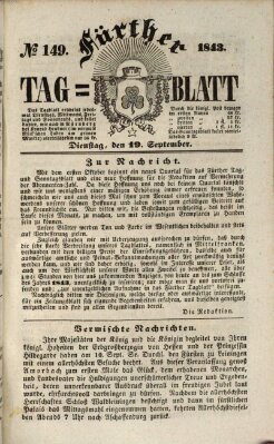 Fürther Tagblatt Dienstag 19. September 1843