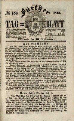 Fürther Tagblatt Mittwoch 20. September 1843