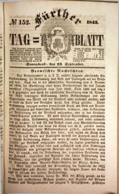 Fürther Tagblatt Samstag 23. September 1843