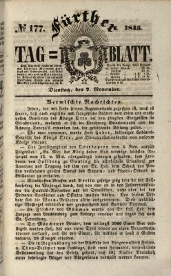 Fürther Tagblatt Dienstag 7. November 1843