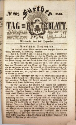 Fürther Tagblatt Mittwoch 20. Dezember 1843