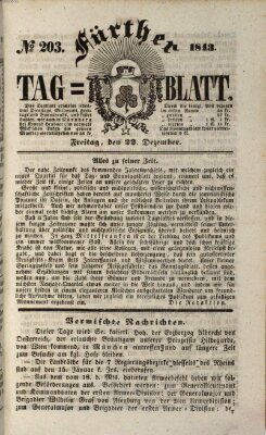 Fürther Tagblatt Freitag 22. Dezember 1843