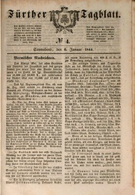 Fürther Tagblatt Samstag 6. Januar 1844