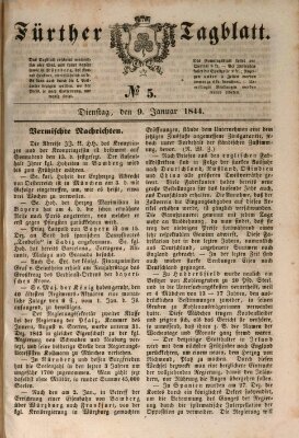 Fürther Tagblatt Dienstag 9. Januar 1844