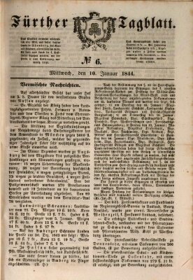 Fürther Tagblatt Mittwoch 10. Januar 1844