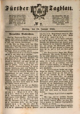 Fürther Tagblatt Freitag 12. Januar 1844