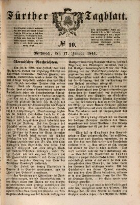 Fürther Tagblatt Mittwoch 17. Januar 1844