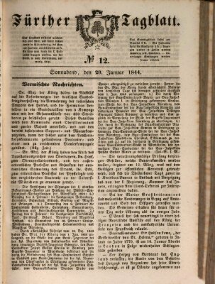 Fürther Tagblatt Samstag 20. Januar 1844