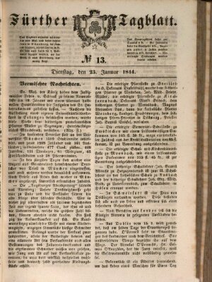 Fürther Tagblatt Dienstag 23. Januar 1844