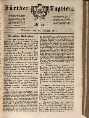 Fürther Tagblatt Mittwoch 24. Januar 1844