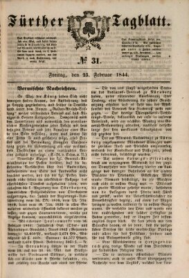 Fürther Tagblatt Freitag 23. Februar 1844