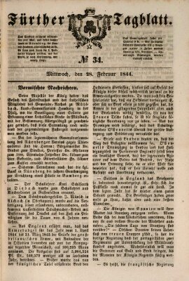 Fürther Tagblatt Mittwoch 28. Februar 1844