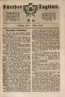 Fürther Tagblatt Freitag 1. März 1844