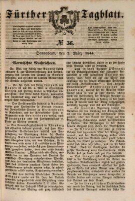 Fürther Tagblatt Samstag 2. März 1844