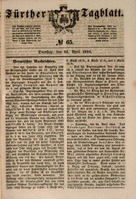 Fürther Tagblatt Dienstag 23. April 1844