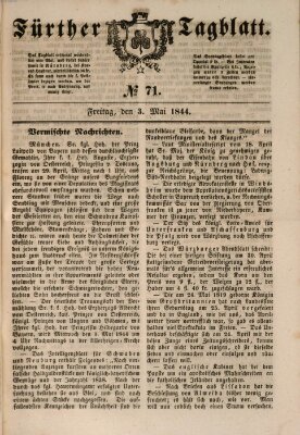 Fürther Tagblatt Freitag 3. Mai 1844