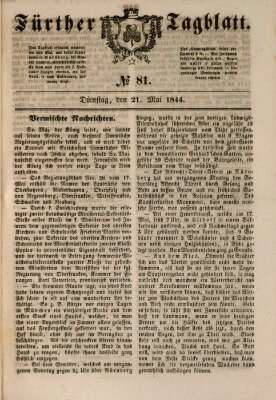 Fürther Tagblatt Dienstag 21. Mai 1844