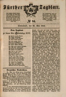 Fürther Tagblatt Samstag 25. Mai 1844