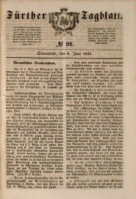 Fürther Tagblatt Samstag 8. Juni 1844