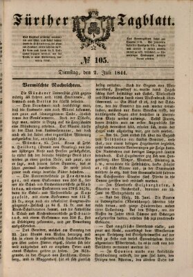 Fürther Tagblatt Dienstag 2. Juli 1844