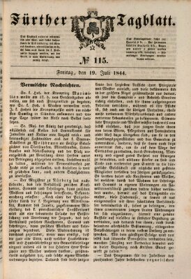 Fürther Tagblatt Freitag 19. Juli 1844