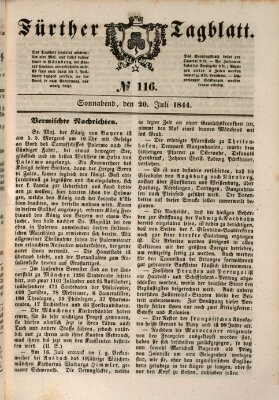 Fürther Tagblatt Samstag 20. Juli 1844