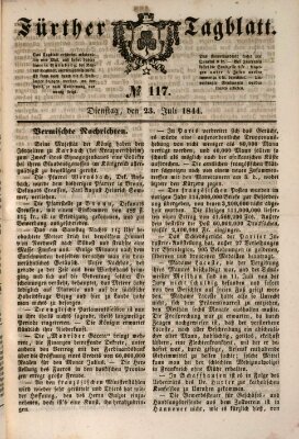 Fürther Tagblatt Dienstag 23. Juli 1844