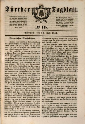 Fürther Tagblatt Mittwoch 24. Juli 1844