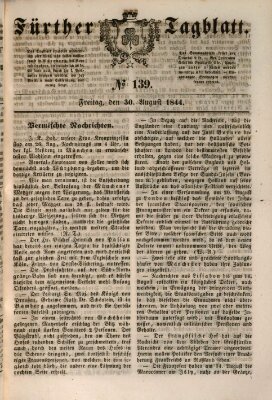 Fürther Tagblatt Freitag 30. August 1844