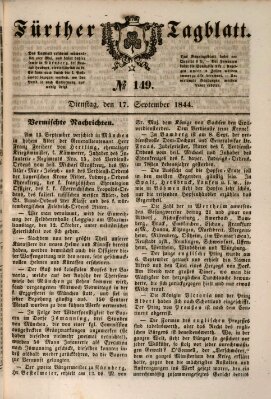 Fürther Tagblatt Dienstag 17. September 1844