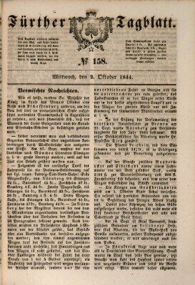 Fürther Tagblatt Mittwoch 2. Oktober 1844