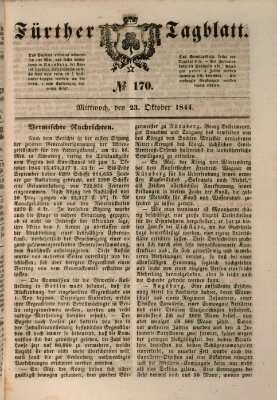 Fürther Tagblatt Mittwoch 23. Oktober 1844