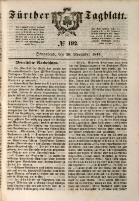 Fürther Tagblatt Samstag 30. November 1844
